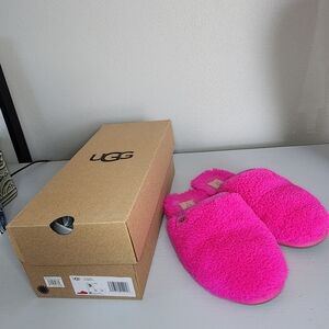 UGG Pink Fluffette Slippers Size 9